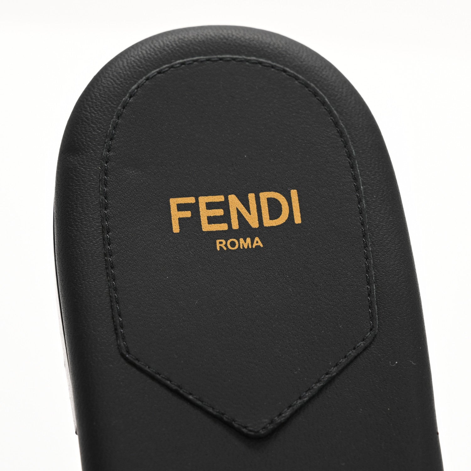 Fendi Vitello Cuoio Baguette Flat Slide Sandals 40 Black 8 of 10