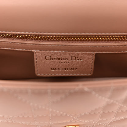 Christian Dior Calfskin Cannage Small Caro Bag Rose De Vents 6 of 10