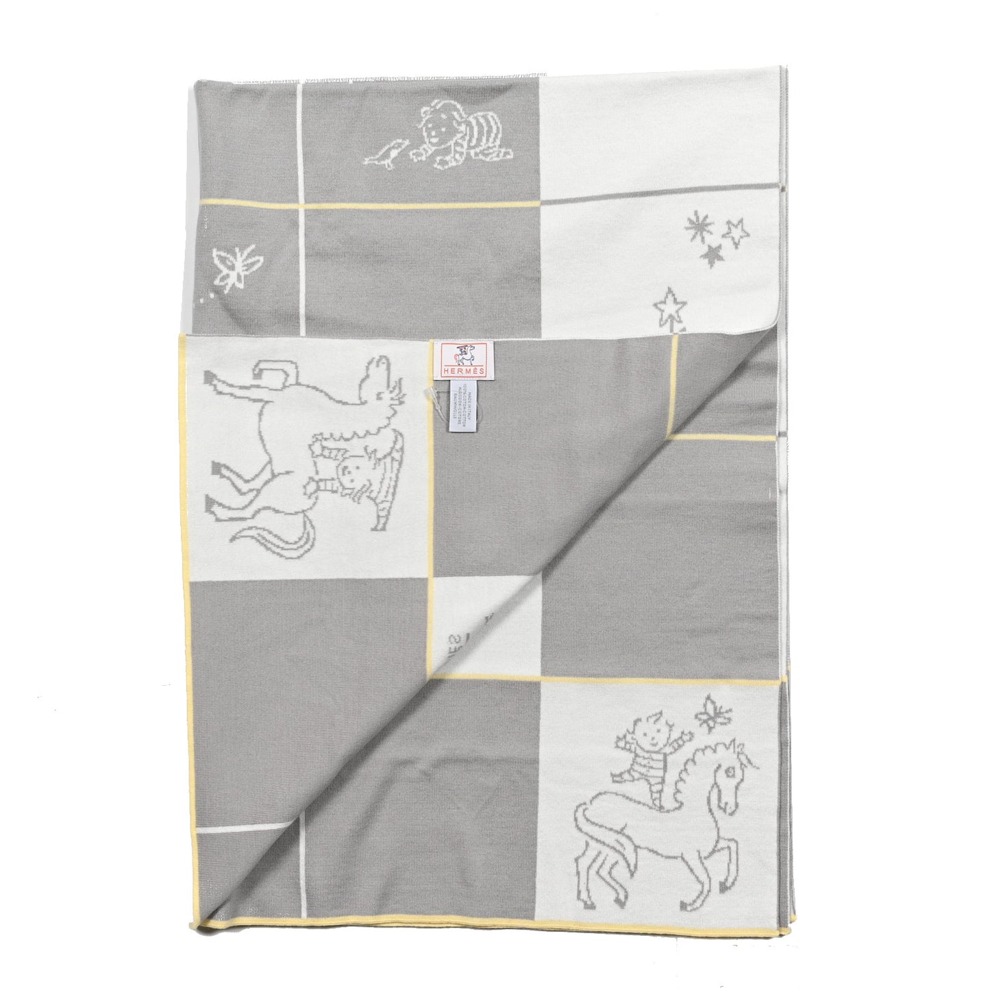 Wool Cashmere Cabriole Blanket Gris Perle