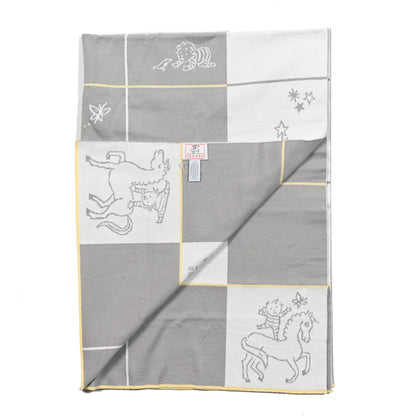 Hermes Wool Cashmere Cabriole Blanket Gris Perle 2 of 3