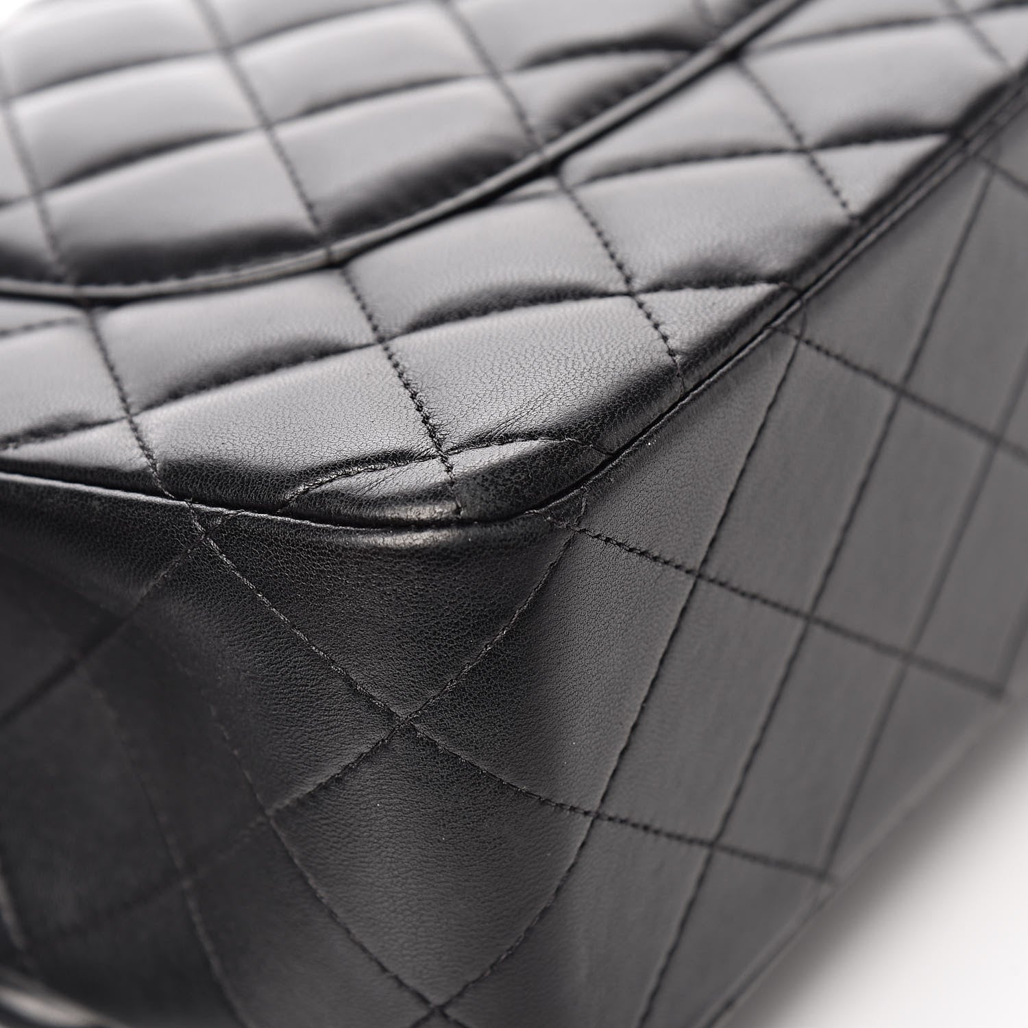 Chanel Lambskin Quilted Jumbo Double Flap Black 15 of 18