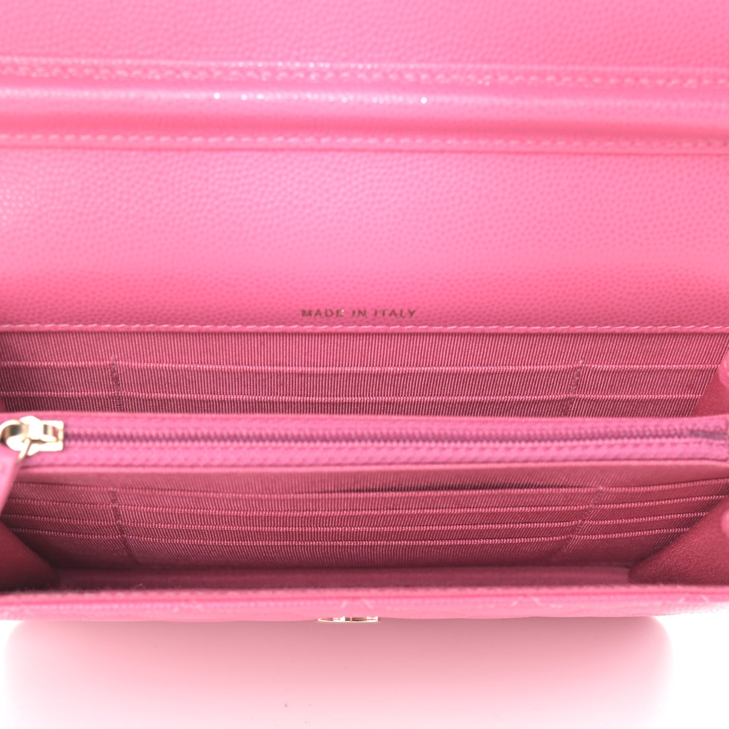 Caviar Quilted Square Wallet On Chain WOC Pink