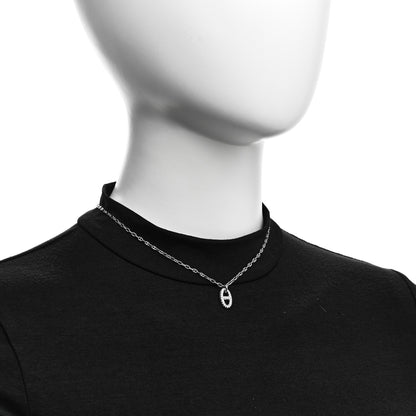 Hermes 18K White Gold Diamond New Farandole Pendant Necklace 2 of 6