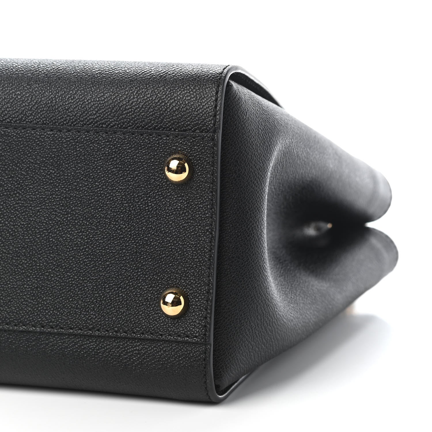 Burberry Soft Grain Calfskin Medium Buckle Tote Black 9 of 9
