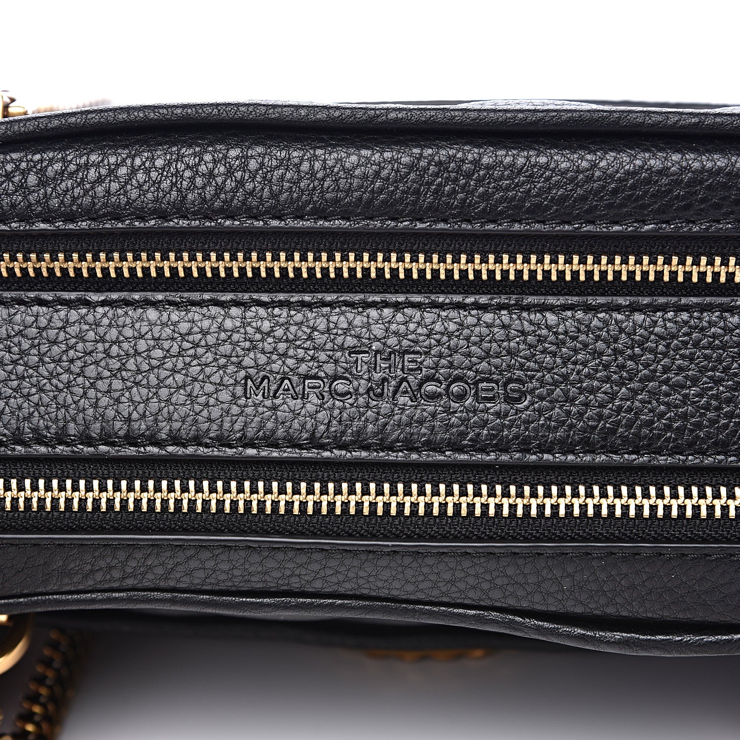 Marc Jacobs Grained Calfskin Quilted Double Stitched The Status Shoulder Bag Black 9 of 12