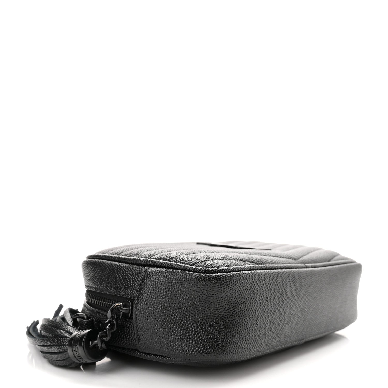 Saint Laurent Grain De Poudre Matelasse Monogram Mini Lou Camera Bag Black 4 of 11