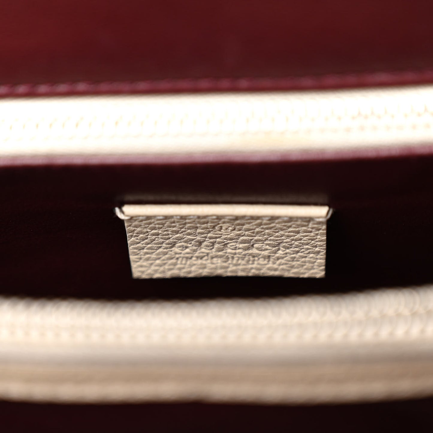 Grainy Calfskin Medium Zumi Top Handle Bag Mystic White
