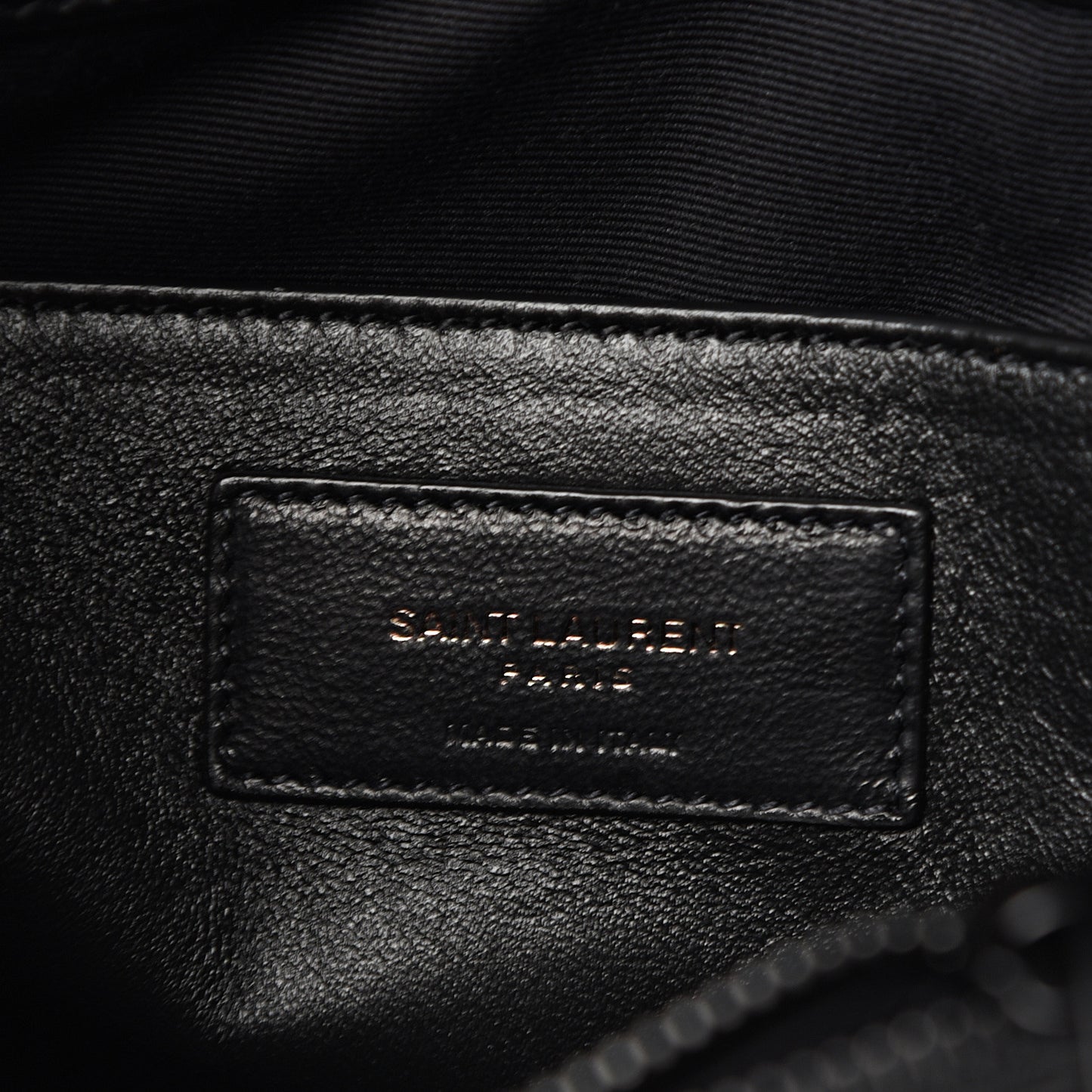 Calfskin Y Quilted Monogram Small Loulou Chain Satchel Black