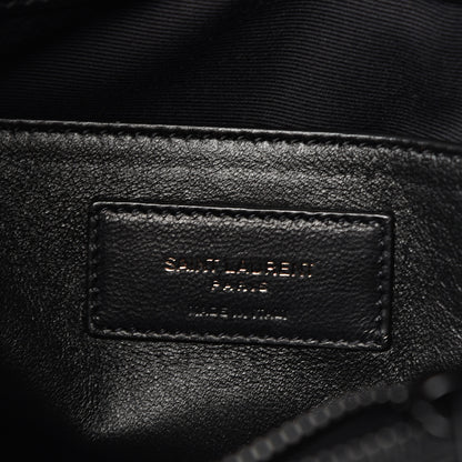 Saint Laurent Calfskin Y Quilted Monogram Small Loulou Chain Satchel Black 5 of 10