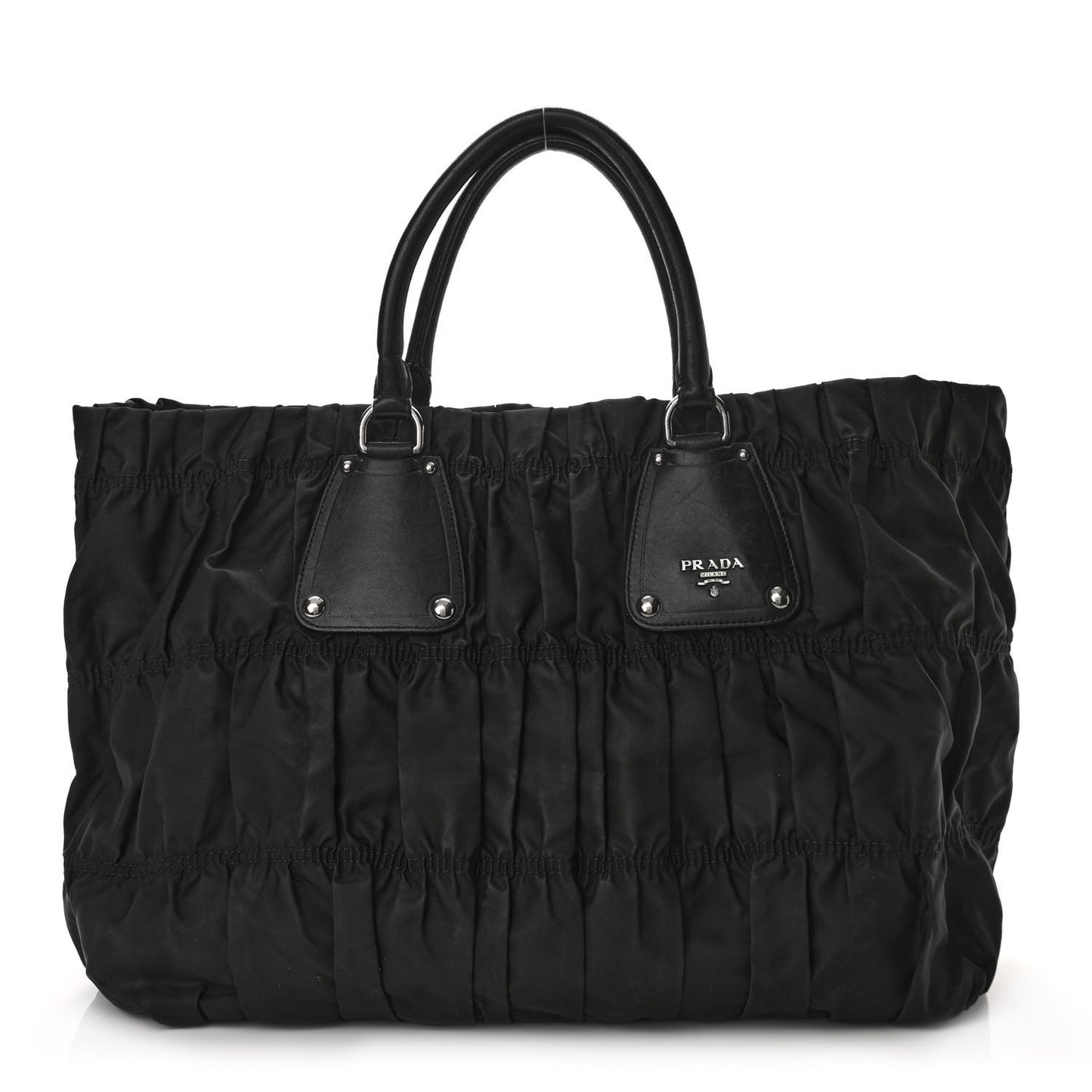Tessuto Nylon Gaufre Tote Black