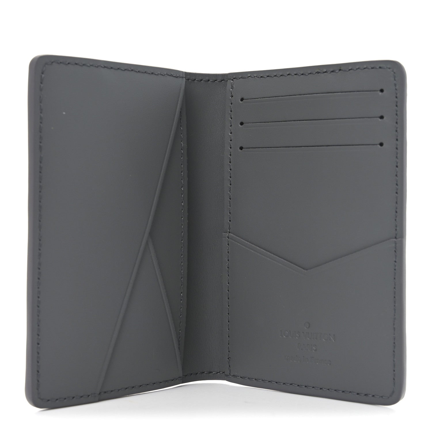 Louis Vuitton Calfskin Monogram Shadow Pocket Organizer Antarctic Grey 5 of 6