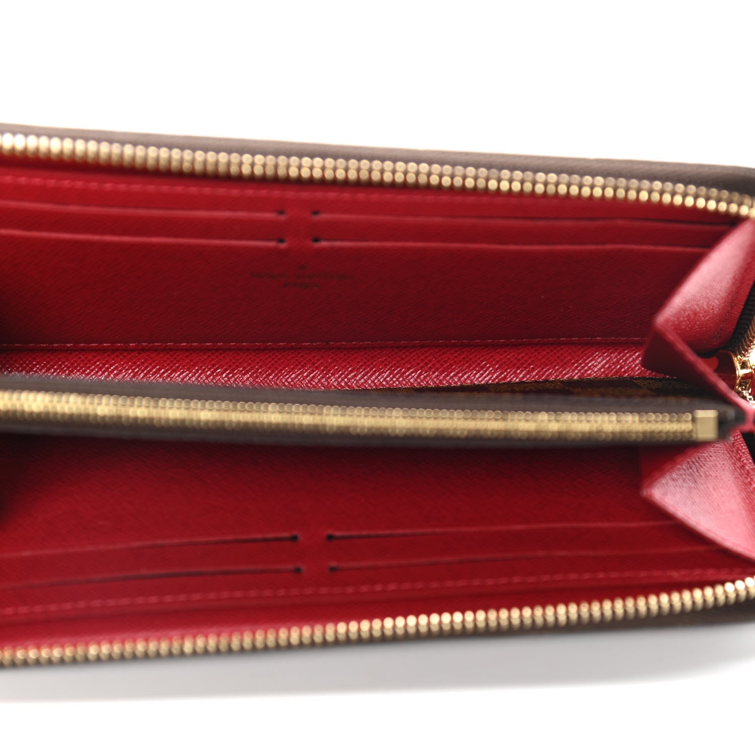 Louis Vuitton Damier Ebene Clemence Wallet Cherry 4 of 7