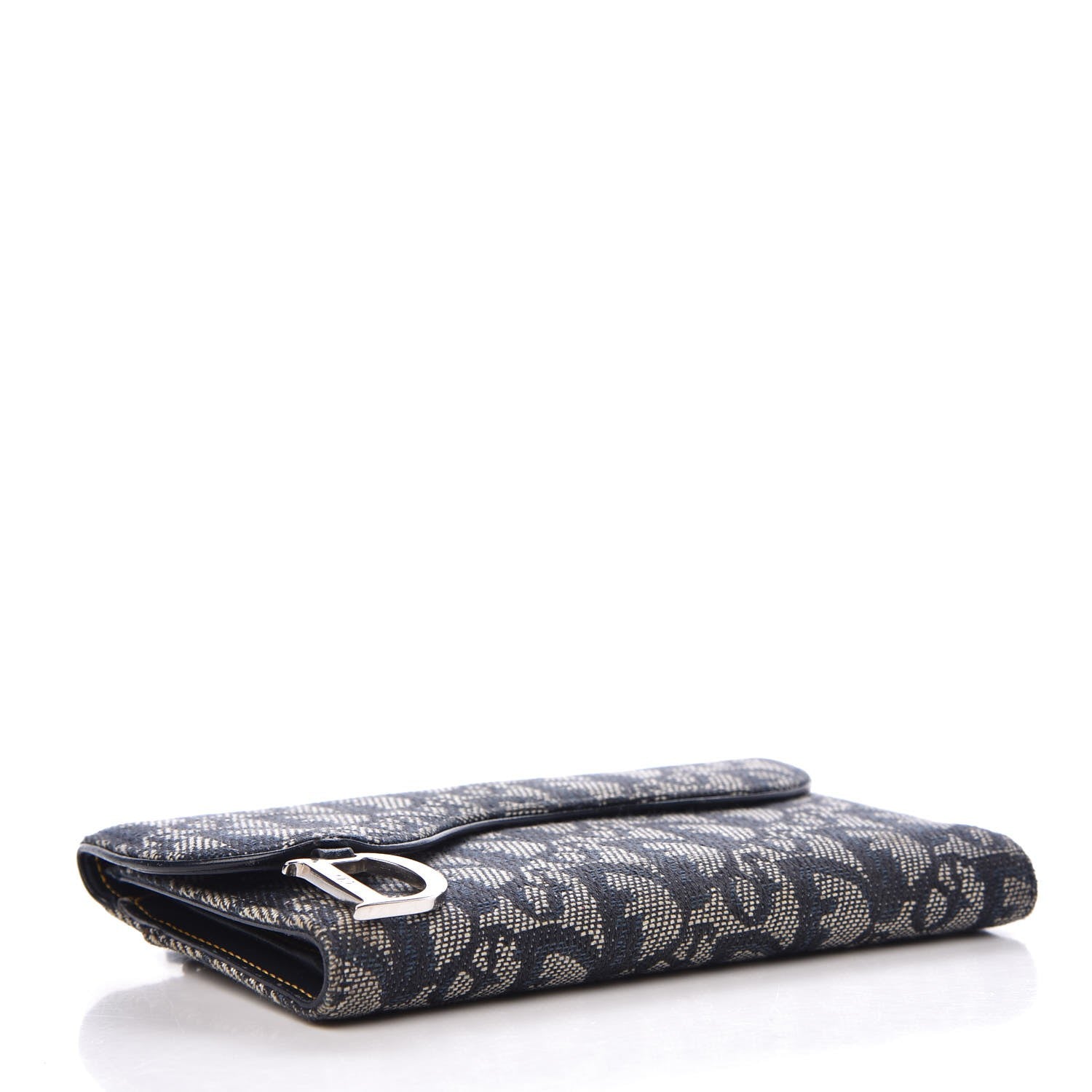 Christian Dior Monogram Saddle Wallet Navy 4 of 8
