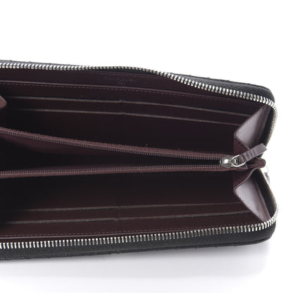 Chanel Caviar Chevron Quilted Large Gusset Zip Around Wallet Black 5 of 10