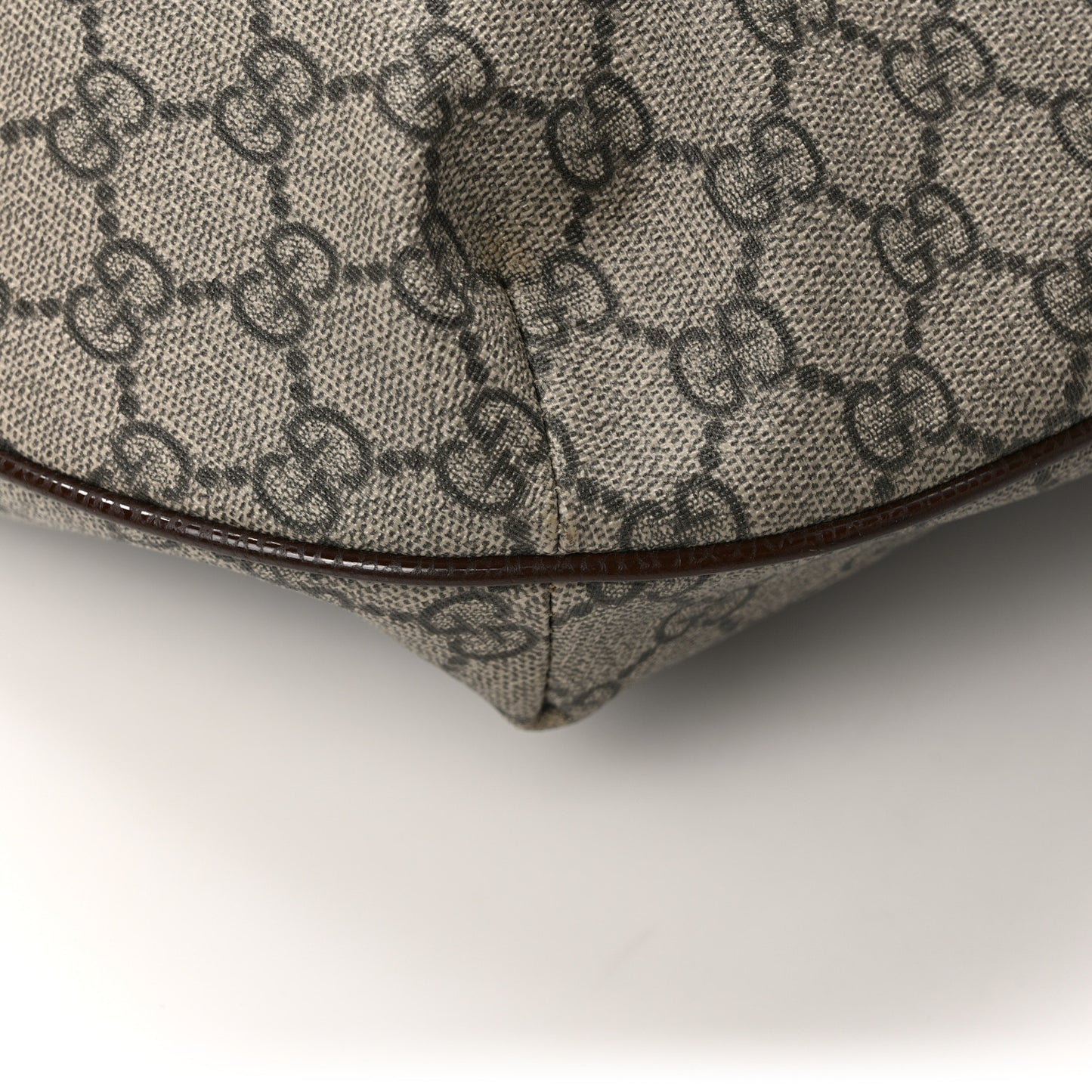 GG Supreme Monogram Web Ophidia Half Moon Hobo Brown
