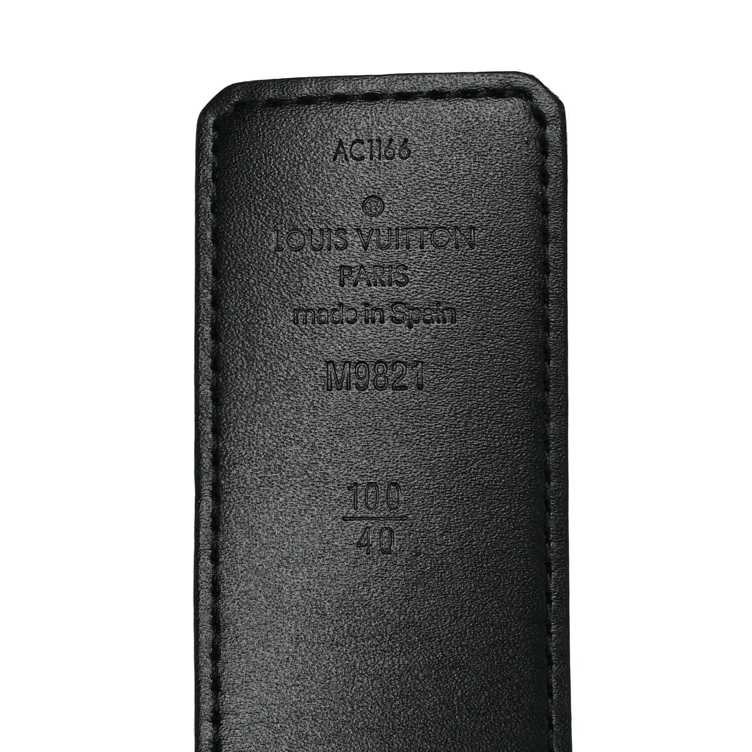 Louis Vuitton Monogram Calfskin 40mm LV Initiales Reversible Belt 100 40 Black 3 of 4