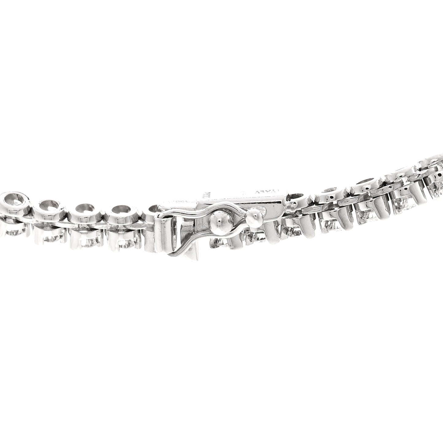 14K White Gold Diamond 10.03ctw Graduated Necklace