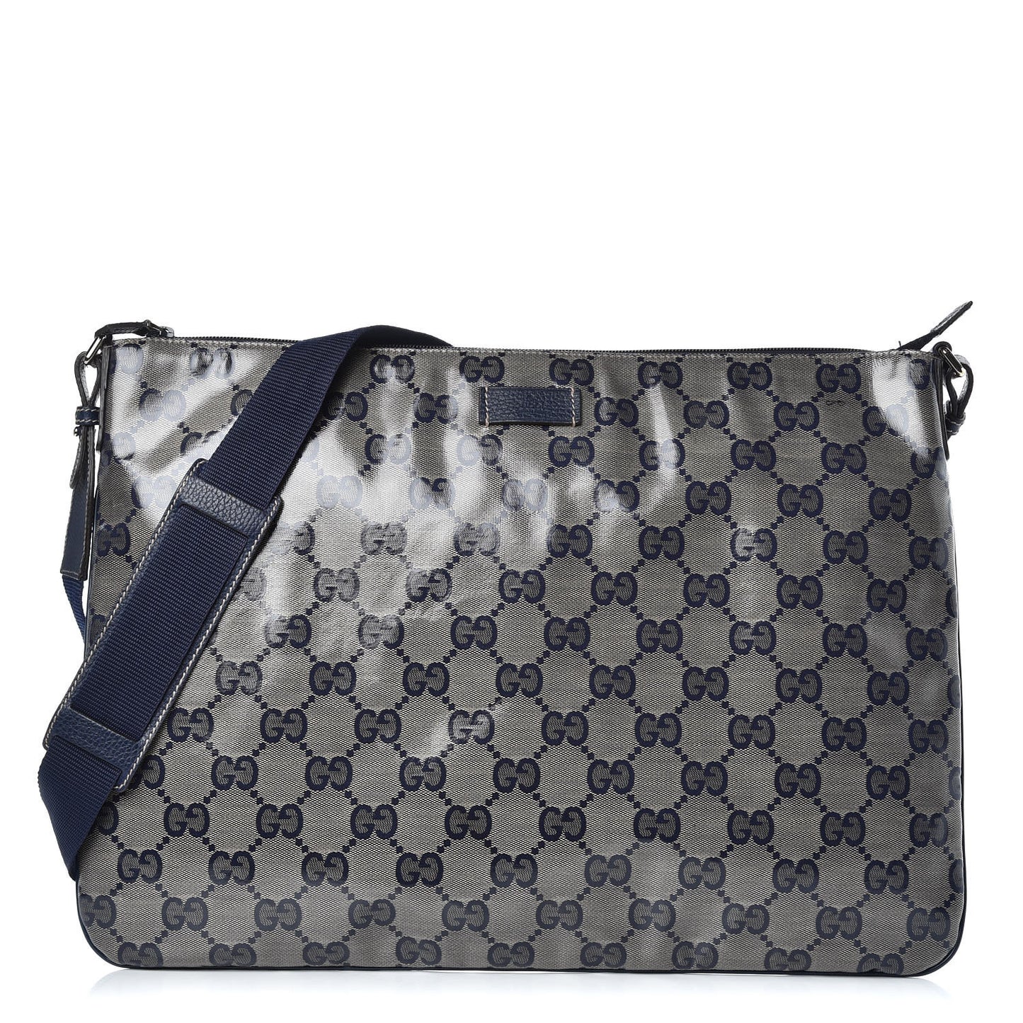 Crystal Monogram Messenger Bag Navy