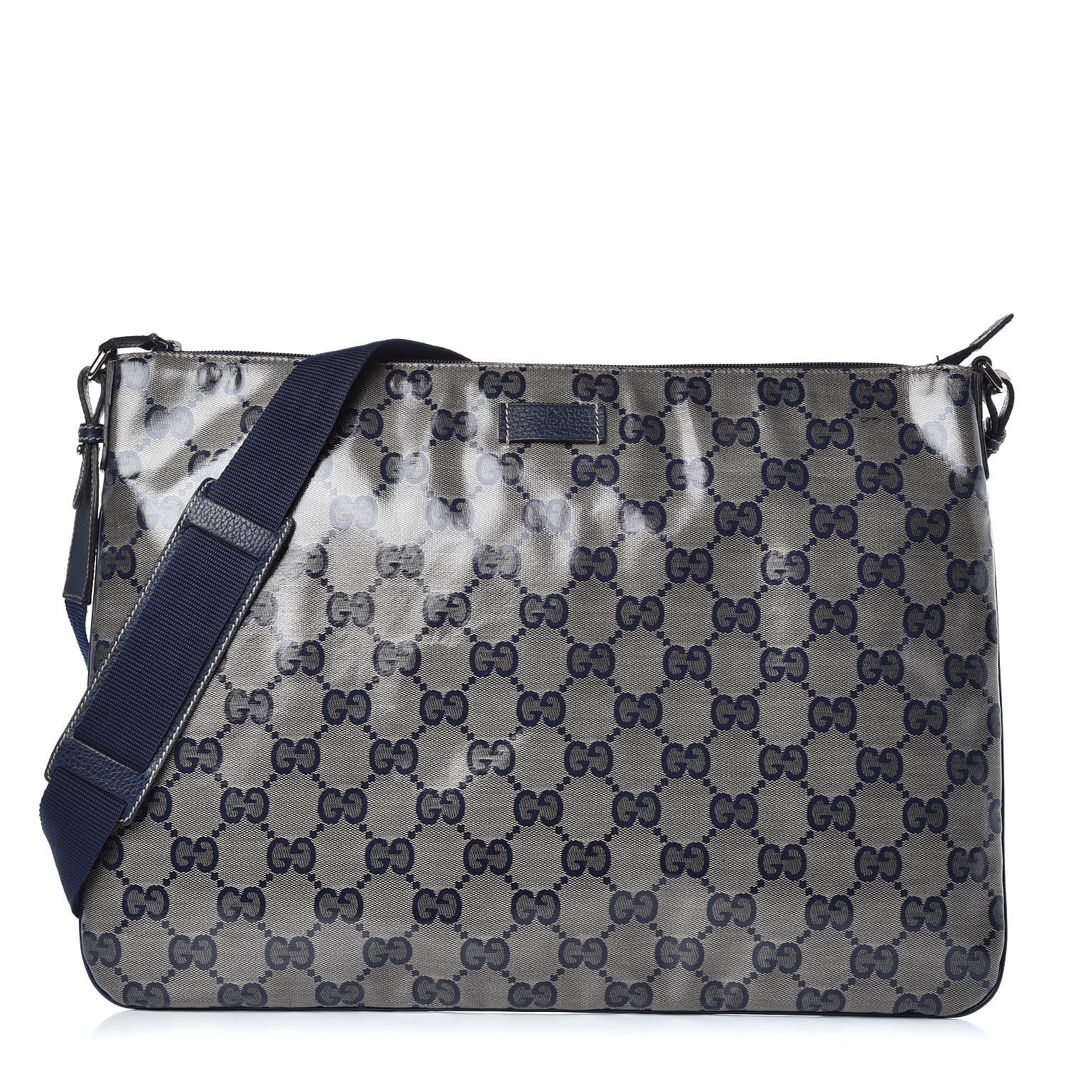 Gucci Crystal Monogram Messenger Bag Navy 1 of 10