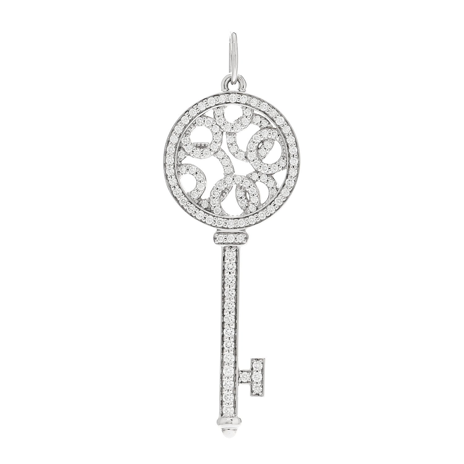 Tiffany Platinum Diamond Small Bubbles Key Pendant 1 of 4