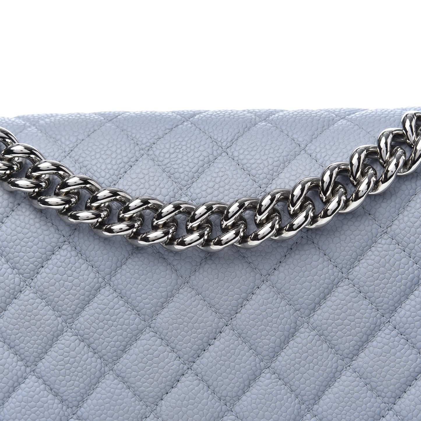 Caviar Quilted Medium Boy Flap Blue