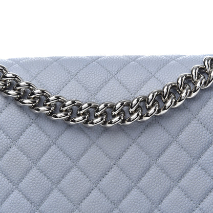 Chanel Caviar Quilted Medium Boy Flap Blue 9 of 9