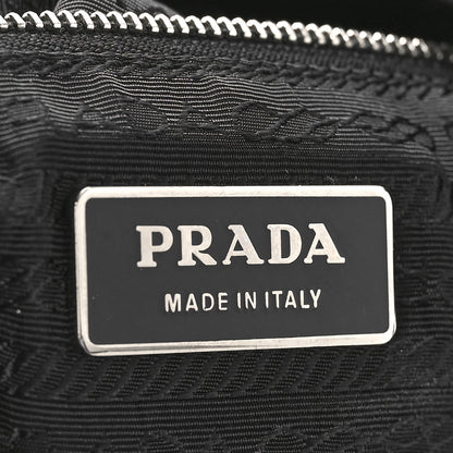 Prada Tessuto Nylon Calfskin Shoulder Bag Black 6 of 8