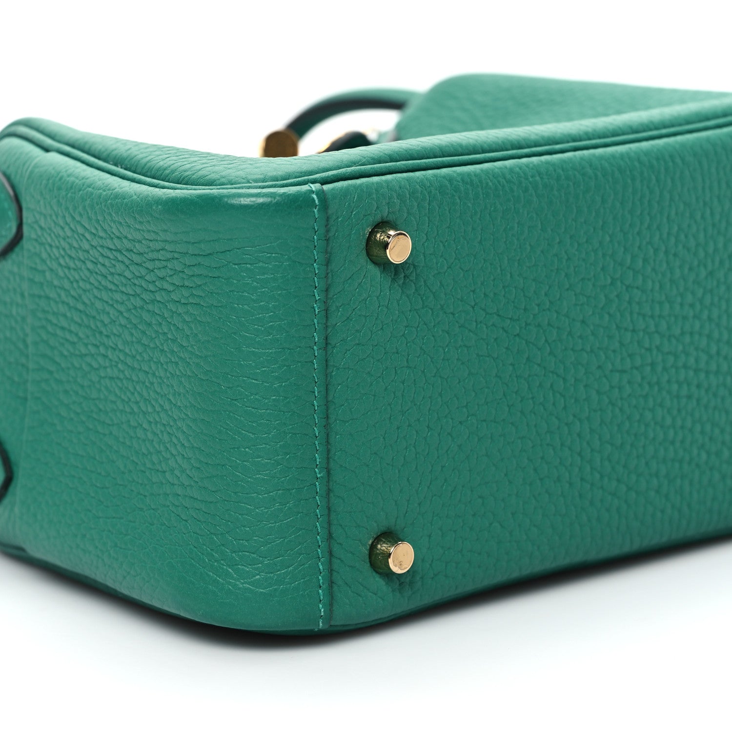 Hermes Taurillon Clemence Mini Lindy 20 Vert Vertigo 9 of 12