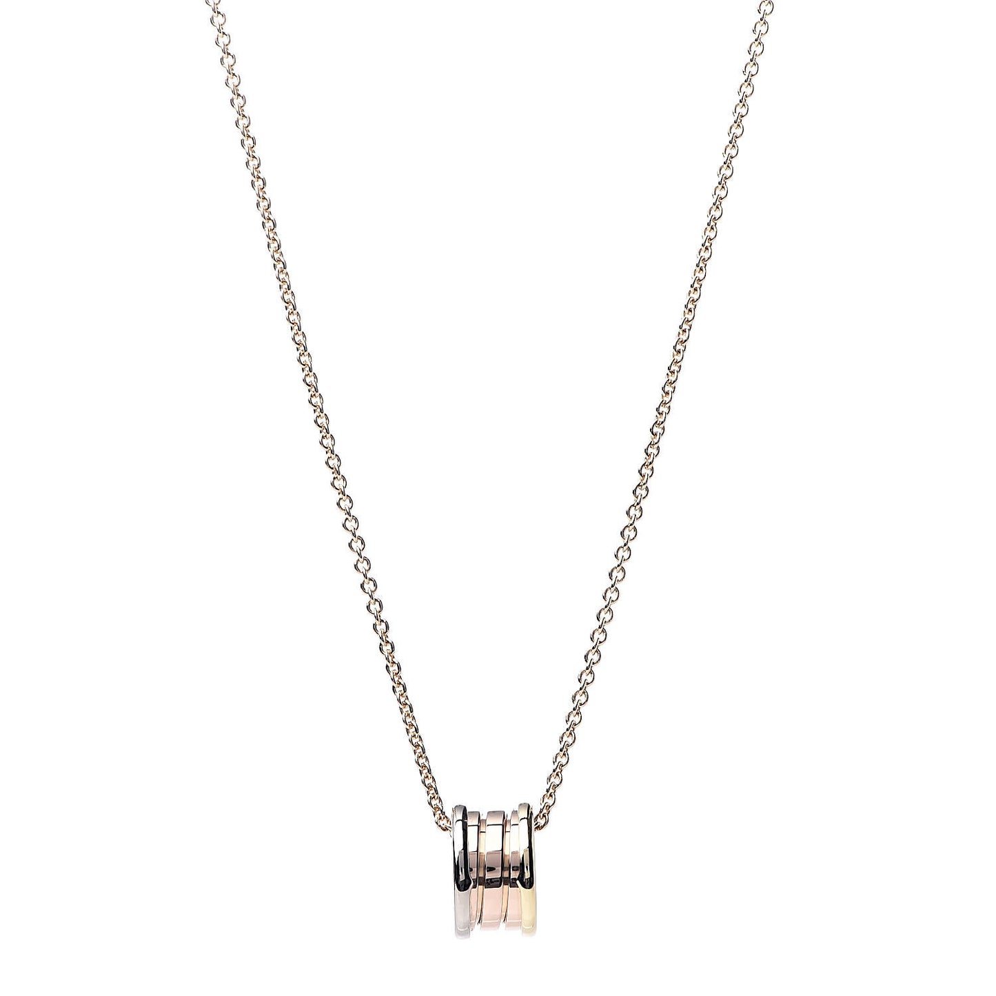 18K Rose White Yellow Gold B.Zero1 Pendant Necklace