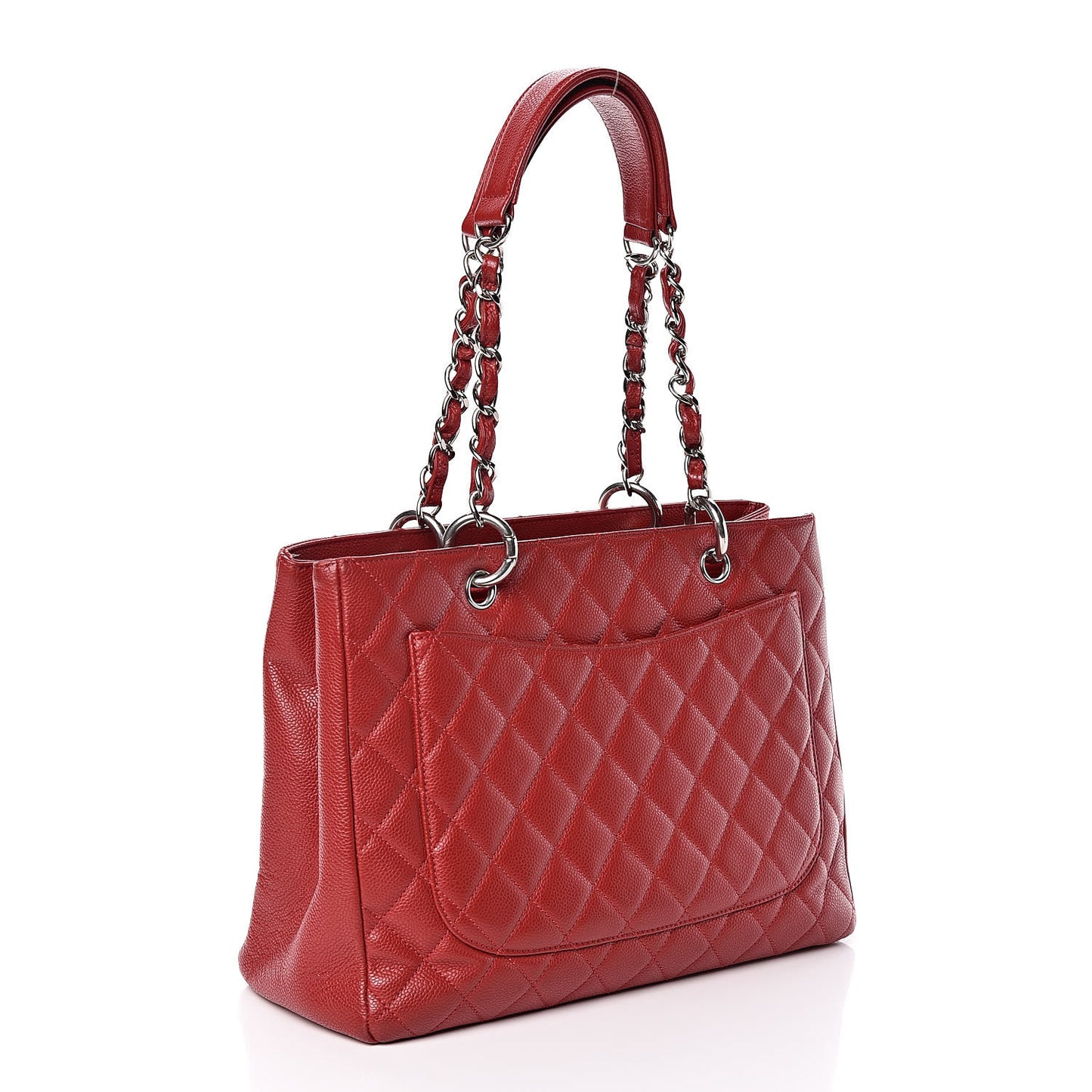 Caviar Quilted Grand Shopping Tote GST Red