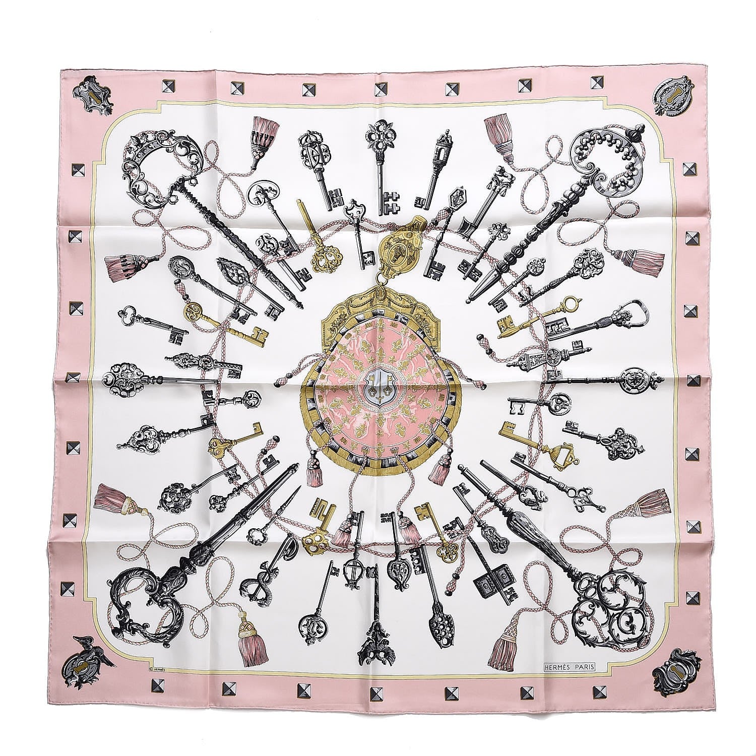 Hermes Silk Les Cles Scarf 90 1 of 5