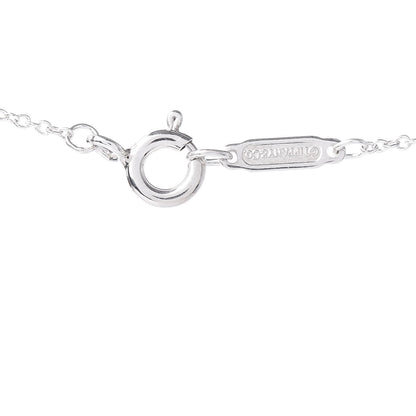 Tiffany Sterling Silver Jade Open Heart Elsa Peretti Necklace 5 of 6