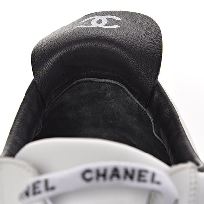 Chanel Calfskin CC Womens Sneakers 39 Black 10 of 12