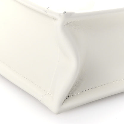 Christian Dior Calfskin Macrocannage Mini Book Tote White 10 of 11