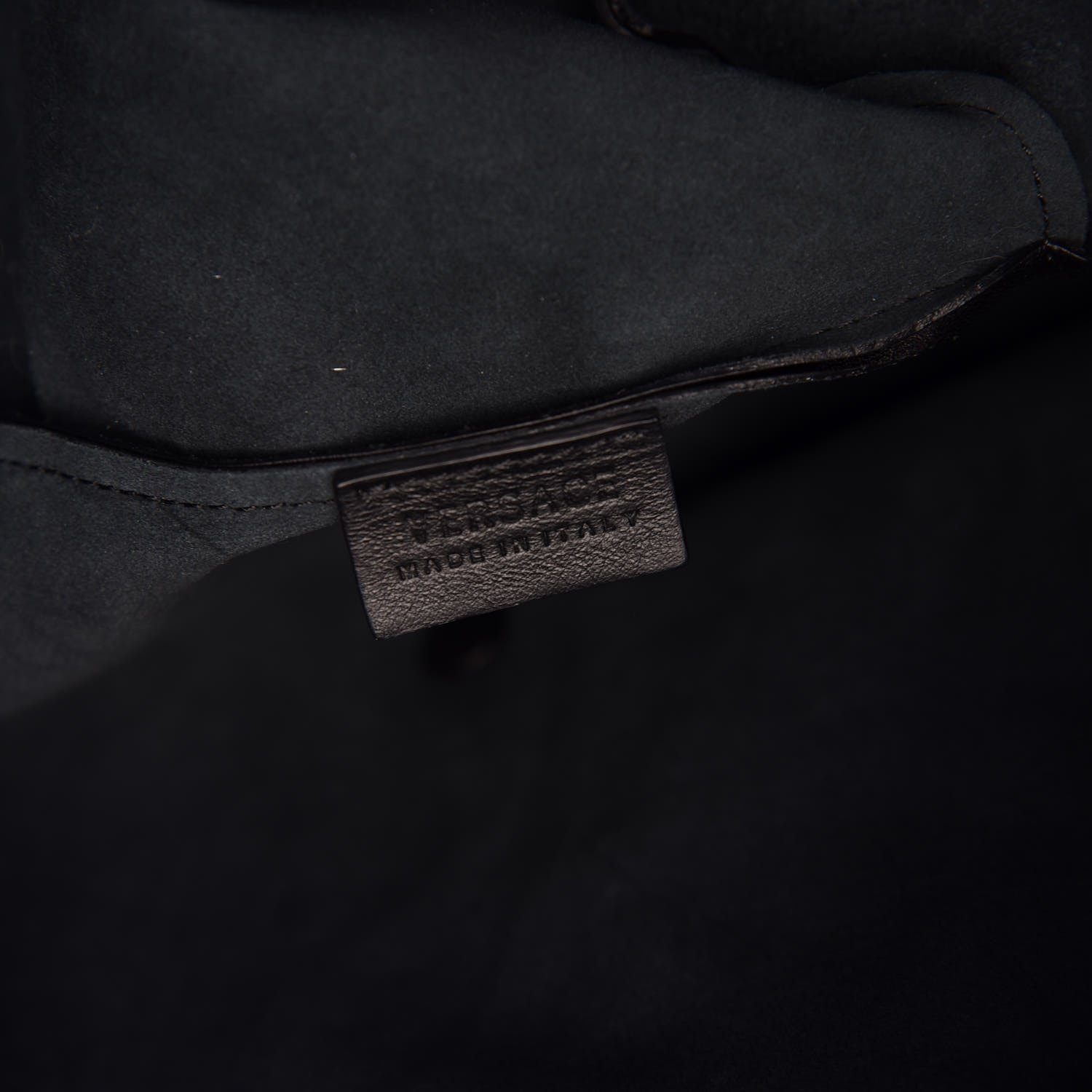 Versace Calfskin Day Dreamer Drawstring Bag Black 7 of 7