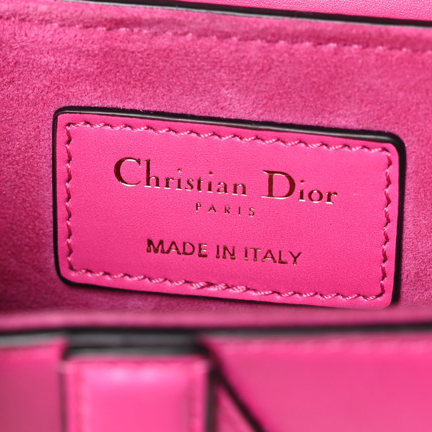 Christian Dior Supple Calfskin Mini Saddle Bag With Strap Passion Pink 6 of 11