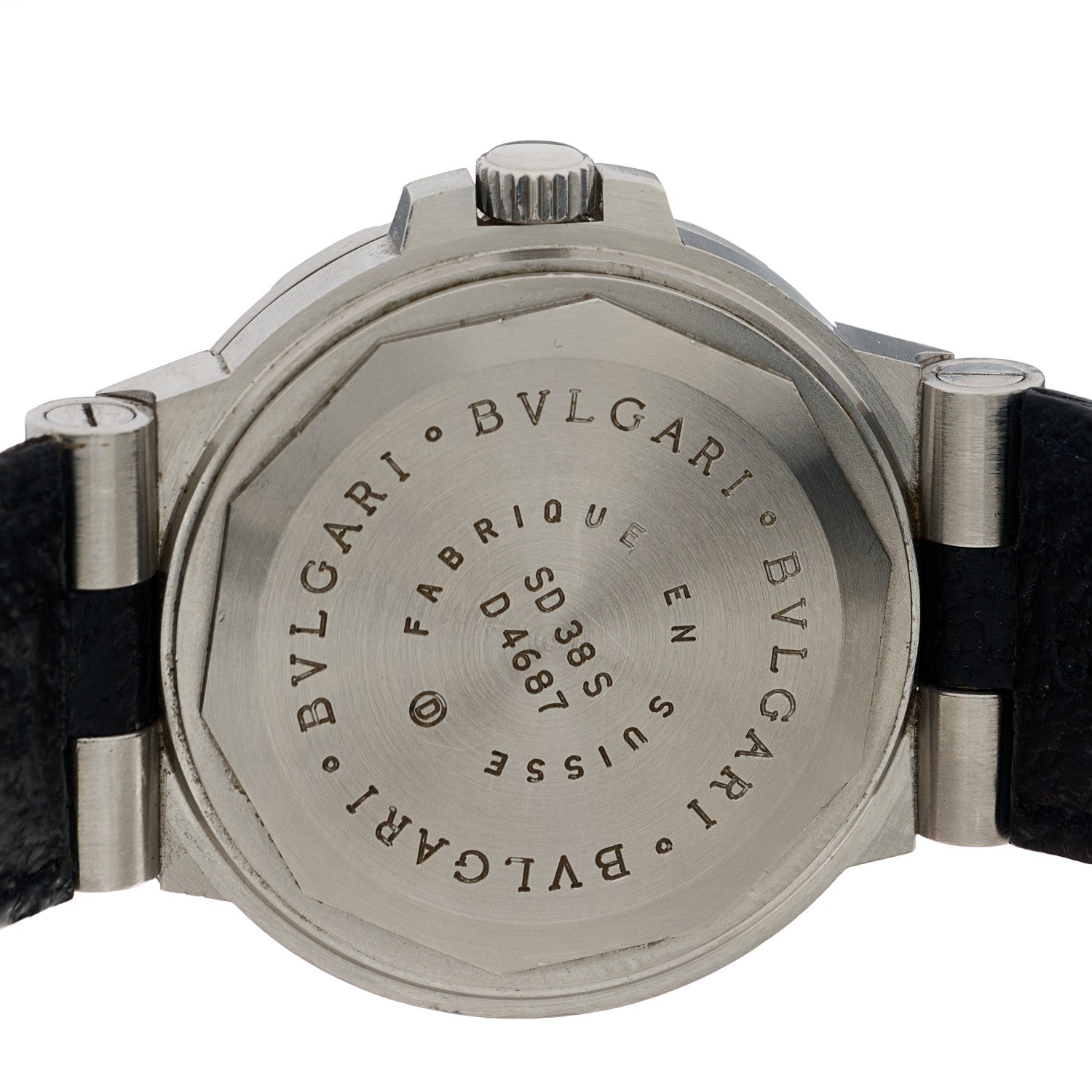 Bulgari Stainless Steel Calfskin 38mm Diagono Scuba Automatic Watch Black 4 of 4