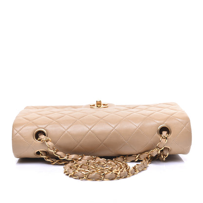 Chanel Lambskin Quilted Medium Double Flap Beige 13 of 18