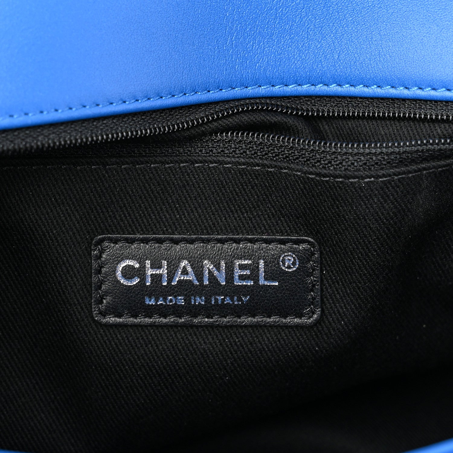 Chanel Patent Quilted Large Coco Shine Flap Blue 6 of 11