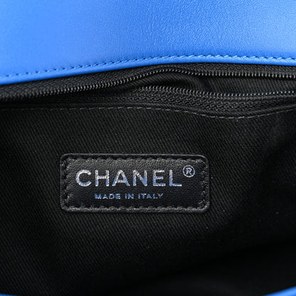 Chanel Patent Quilted Large Coco Shine Flap Blue 6 of 11