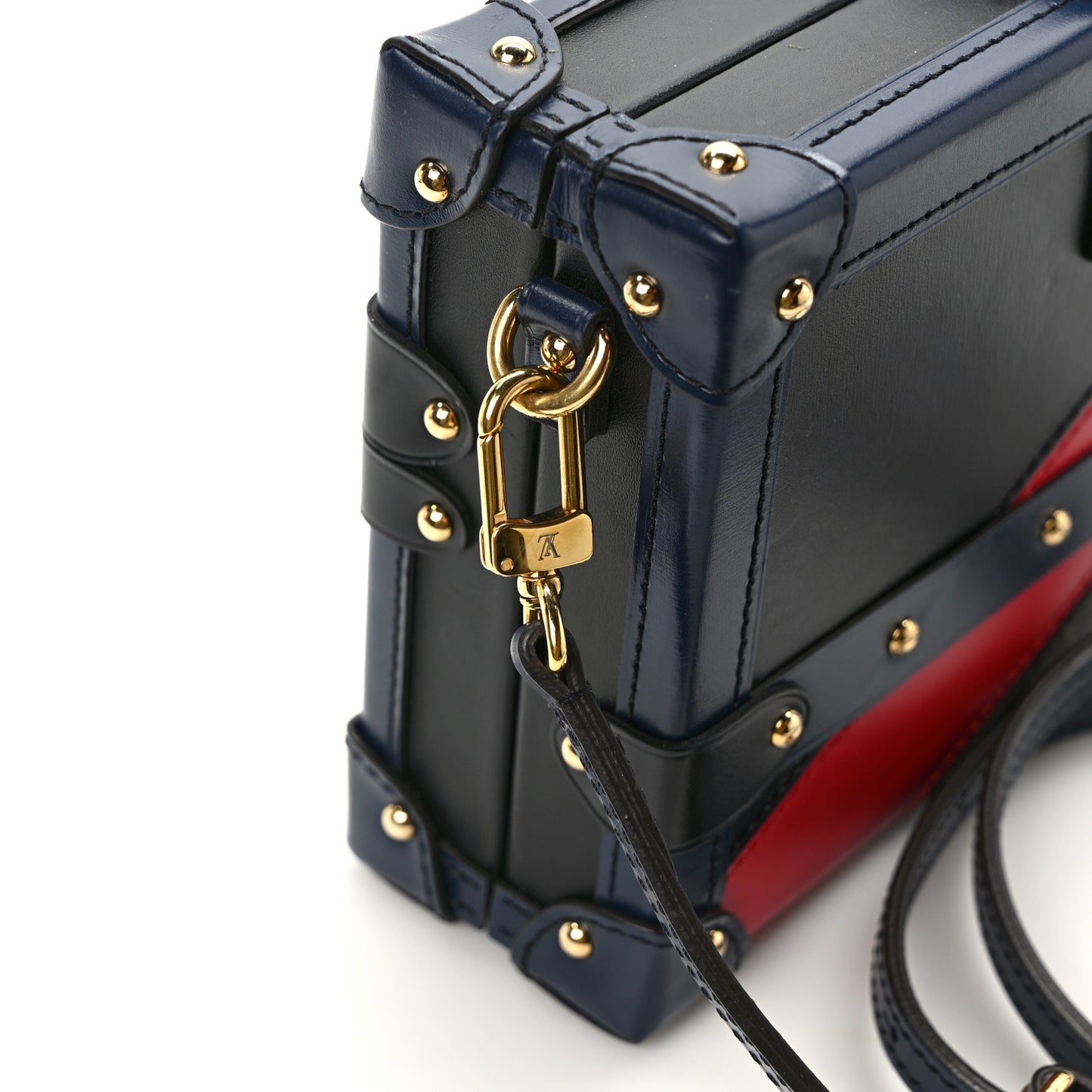 LOUIS VUITTON Monogram Malletage Print Petite Malle Marine Rouge