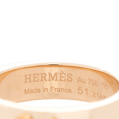 Hermes 18K Rose Gold PM Collier De Chien Ring 51 5.75 4 of 6
