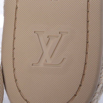 Louis Vuitton Calfskin Tropical Bloom Espadrille Flat 40 Black 7 of 8