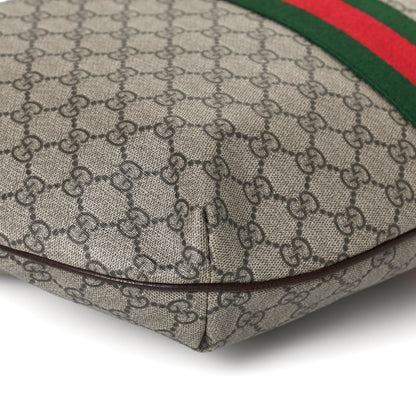 Gucci GG Supreme Monogram Web Ophidia Half Moon Hobo Brown 13 of 13