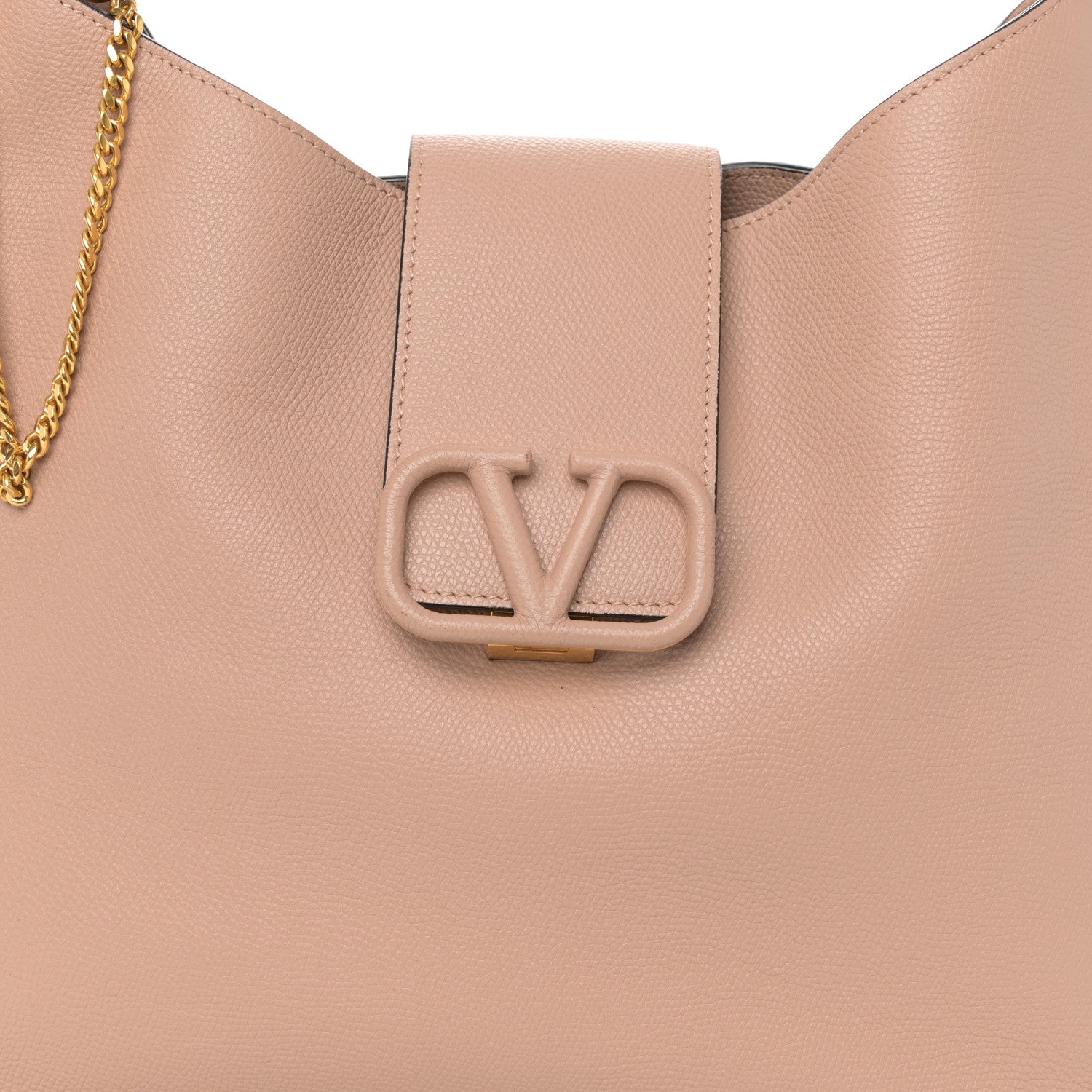 Valentino Garavani Grainy Calfskin Vsling Hobo Bag Orange Red 7 of 12