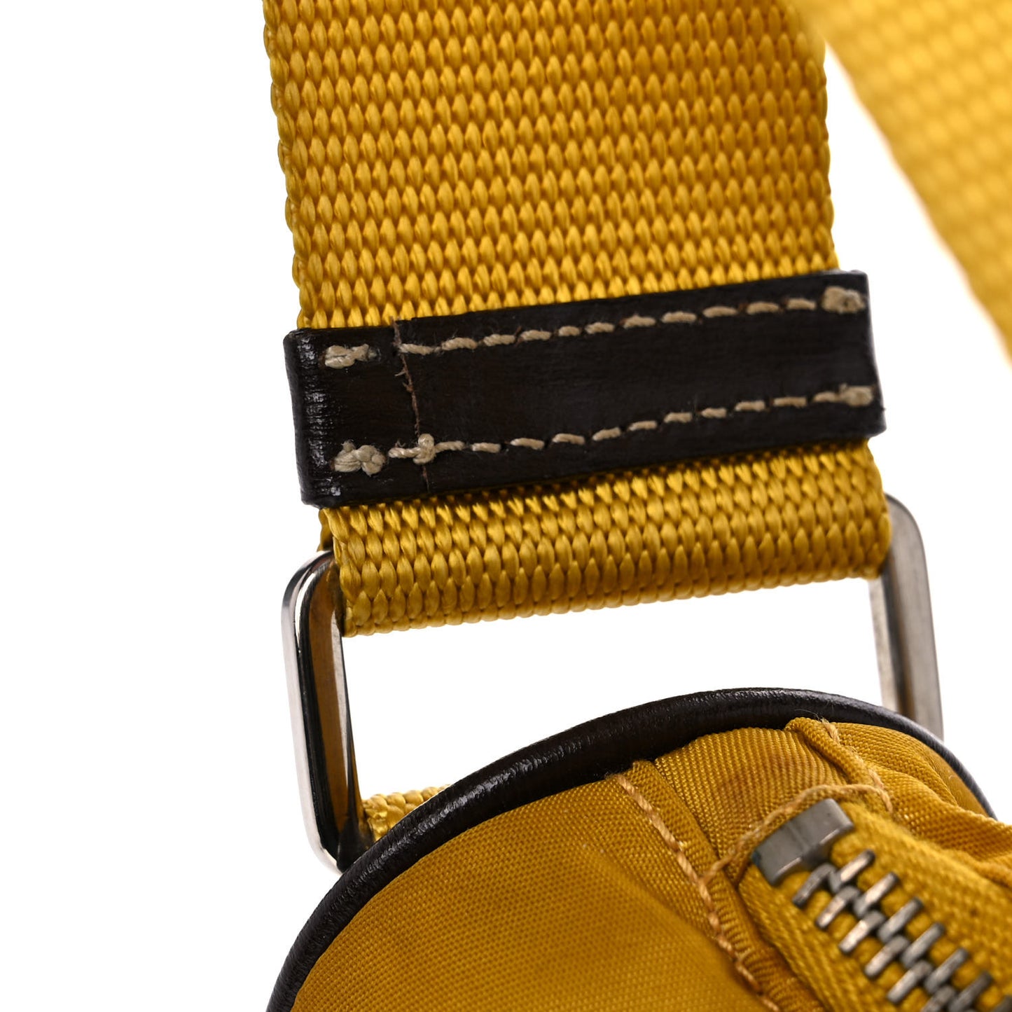 Tessuto Nylon Pocket Shoulder Bag Senape Moro
