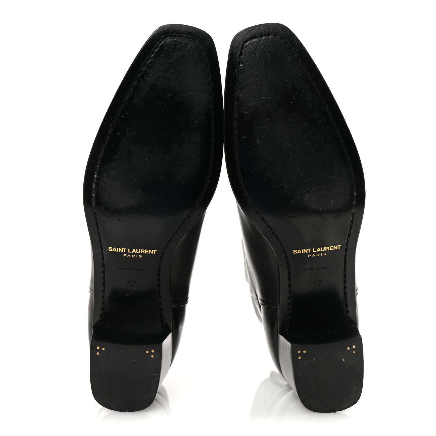 Saint Laurent Calfskin Mens Terry 45 Boots 42 Black 6 of 10