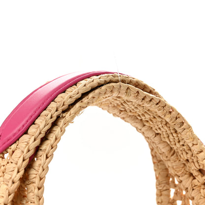 Louis Vuitton Raffia Calfskin Forte Del Marmi OnTheGo MM Natural Fuchsia 11 of 13