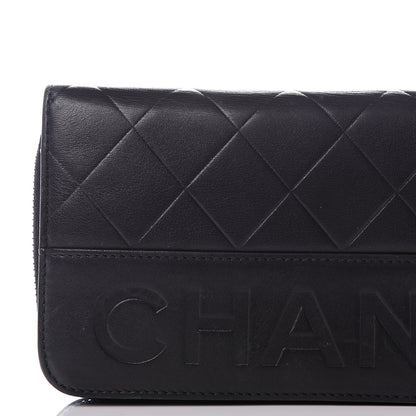 Chanel Lambskin Embossed Logo Wallet Black 14 of 14