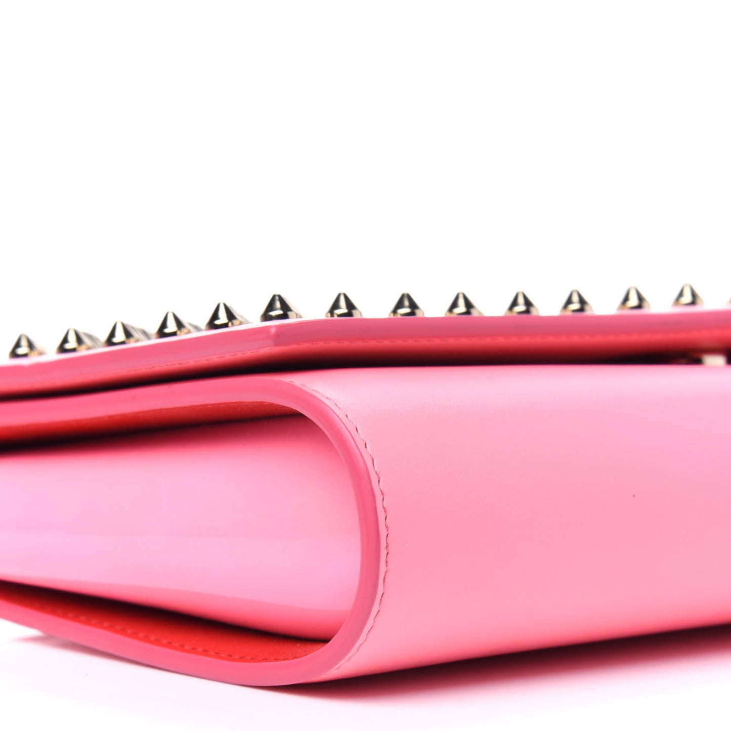 Calfskin Spikes Paloma Clutch Gold Dolly